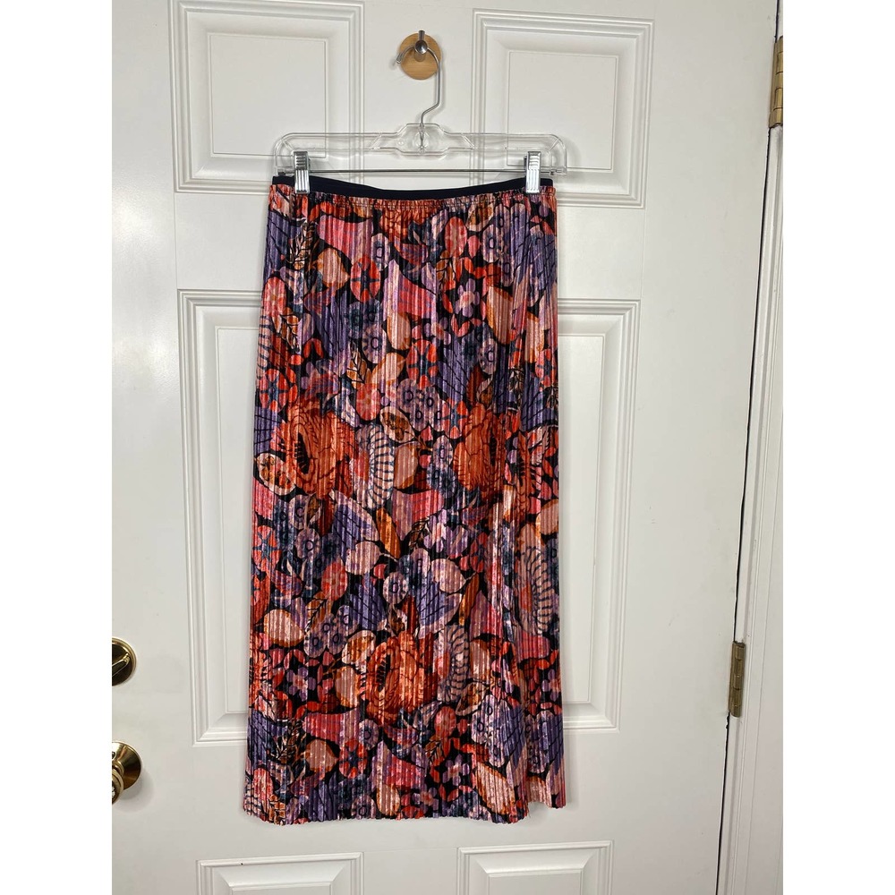 Maeve Anthropologie Tilda Pleat Velvet Midi Skirt - Picture 2 of 6